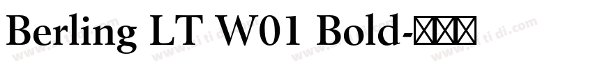 Berling LT W01 Bold字体转换